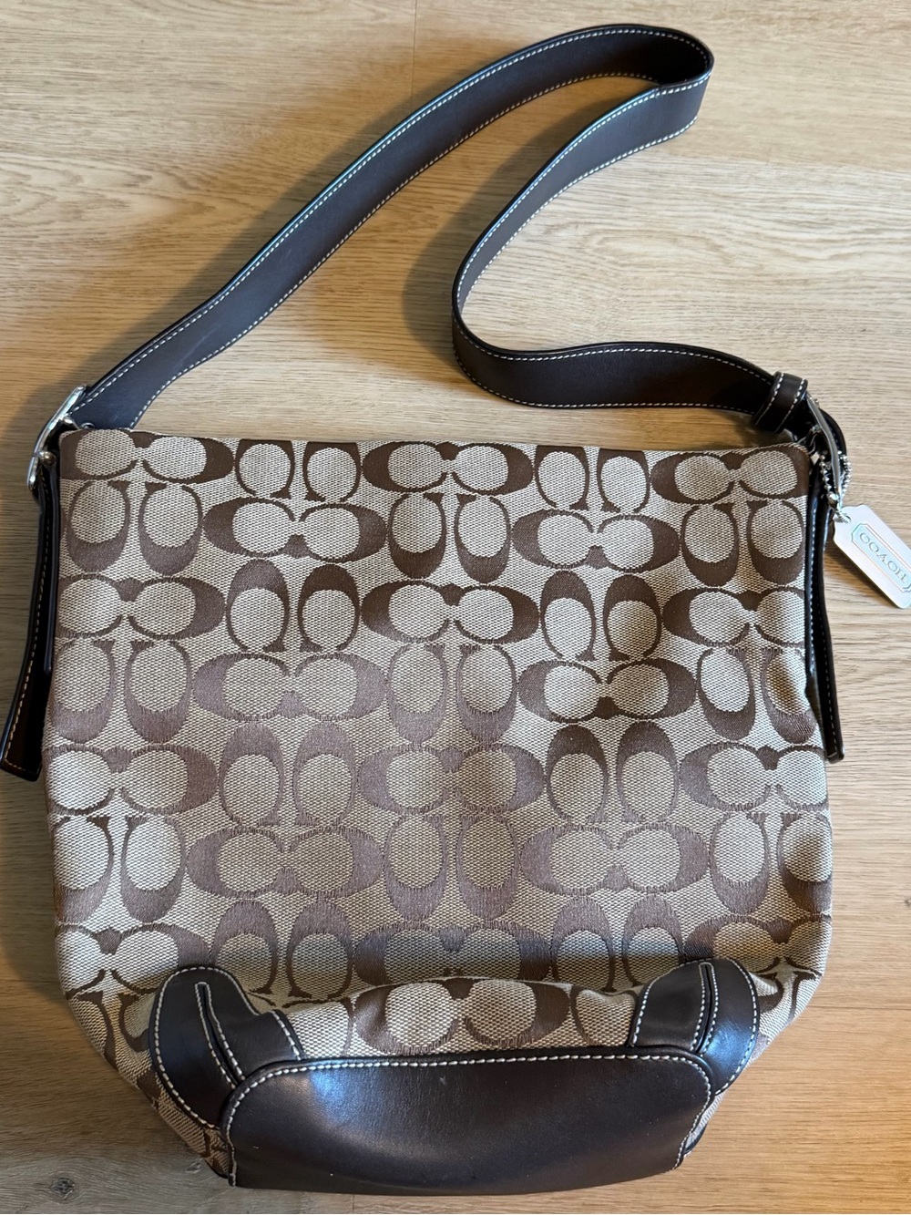 Coach Vintage Jacquard with Leather Bucket Bag
